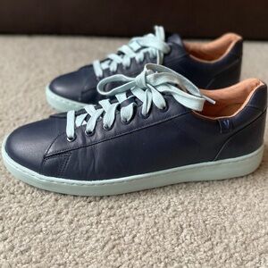 Vionic Womens Mahoney Mable Oxford- Navy shoe canvas size 9.5 NWOT